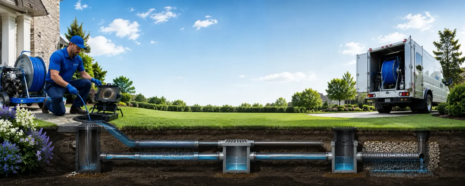 Outdoor drain cleaning information for Mantador, ND